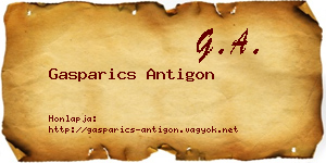 Gasparics Antigon névjegykártya